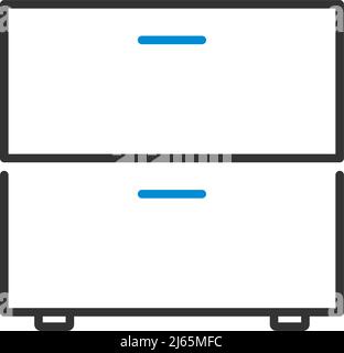 Bedroom Nightstand Icon. Editable Bold Outline With Color Fill Design. Vector Illustration. Stock Vector