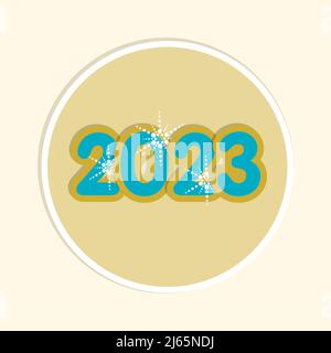 Happy new year 2023. Vector illustration with origami 2023 numbers