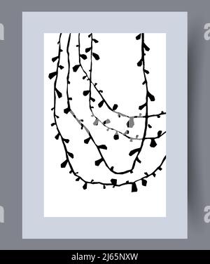 Printable wall art vector poster set vector. Stock Vector