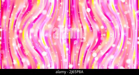 Colorful neon pink and purple lines abstract seamless pattern. Iridescent holographic backdrop. Vibrant background in 80s and 90s style. Unicorn wallp Stock Vector