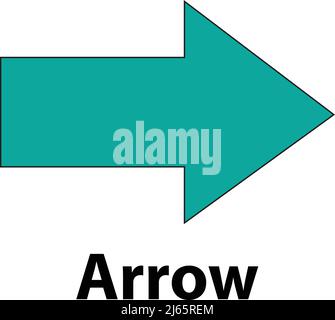 Arrow light green color wright side arrow vector Stock Vector