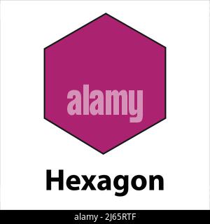 Hexagon geometric shape light color vector Stock Vector