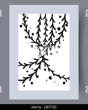 Printable wall art vector poster set vector. Stock Vector