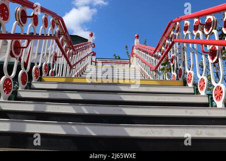 Penmaenmawr railway station  station road west Conwy  North Wales Stock Photo