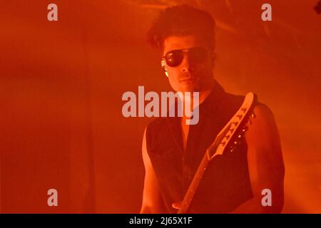 Ciampino, Italy. 27th Apr, 2022. Ben Christo during the concert of The Sisters Of Mercy on 27th April 2022 at the Orion Club in Ciampino, Italy. Credit: Independent Photo Agency/Alamy Live News Stock Photo