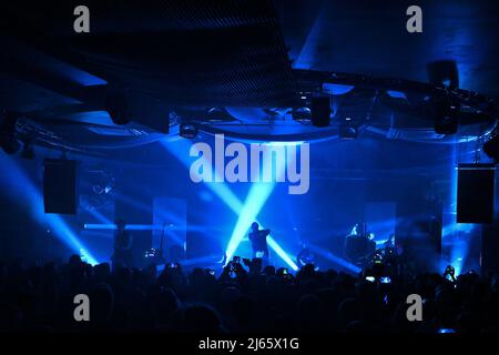 Ciampino, Italy. 27th Apr, 2022. The Sisters Of Mercy during the concert of The Sisters Of Mercy on 27th April 2022 at the Orion Club in Ciampino, Italy. Credit: Independent Photo Agency/Alamy Live News Stock Photo