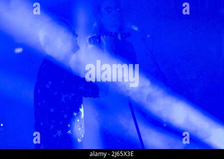 Ciampino, Italy. 27th Apr, 2022. Andrew Eldritch during the concert of The Sisters Of Mercy on 27th April 2022 at the Orion Club in Ciampino, Italy. Credit: Independent Photo Agency/Alamy Live News Stock Photo