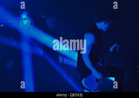 Ciampino, Italy. 27th Apr, 2022. Dylan Smith during the concert of The Sisters Of Mercy on 27th April 2022 at the Orion Club in Ciampino, Italy. Credit: Independent Photo Agency/Alamy Live News Stock Photo