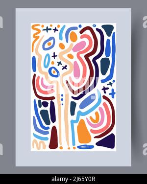 Printable wall art vector poster set vector. Stock Vector