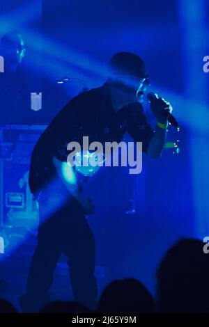 Ciampino, Italy. 27th Apr, 2022. Andrew Eldritch during the concert of The Sisters Of Mercy on 27th April 2022 at the Orion Club in Ciampino, Italy. Credit: Independent Photo Agency/Alamy Live News Stock Photo