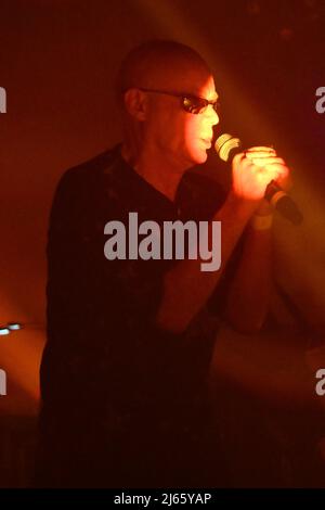 Ciampino, Italy. 27th Apr, 2022. Andrew Eldritch during the concert of The Sisters Of Mercy on 27th April 2022 at the Orion Club in Ciampino, Italy. Credit: Independent Photo Agency/Alamy Live News Stock Photo