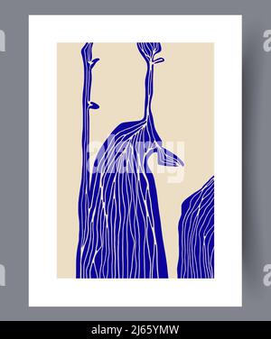 Printable wall art vector poster set vector. Stock Vector