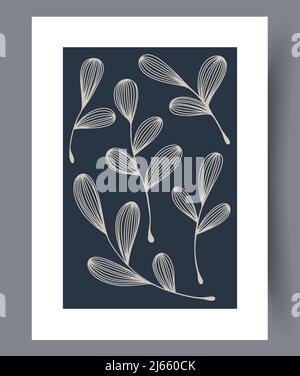 Printable wall art vector poster set vector. Stock Vector