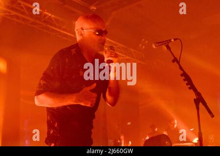 Ciampino, Italy. 27th Apr, 2022. Andrew Eldritch during the concert of The Sisters Of Mercy on 27th April 2022 at the Orion Club in Ciampino, Italy. Credit: Independent Photo Agency/Alamy Live News Stock Photo