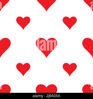Heart card suits. Seamless pattern. Poker suits Stock Vector