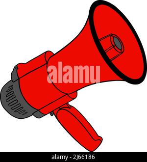 Vector illustration of megaphone icon with simple line style Stock Vector