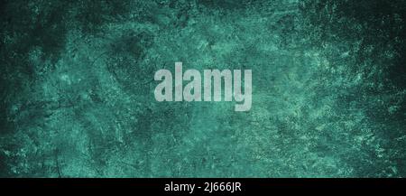 Green concrete wall texture, panoramic view, background surface Stock Photo
