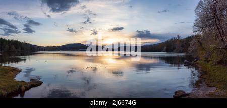 Canadian Landscape in Shoreline Trail, Port Moody, Greater Vancouver Stock Photo