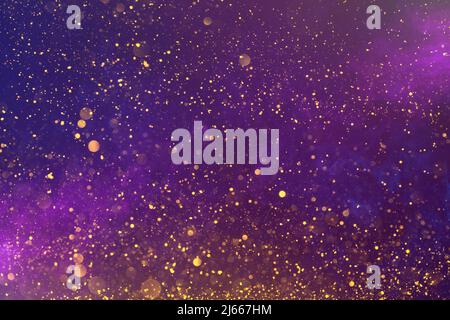 Abstract background with shiny glitter and colorful clouds of smoke Stock Photo