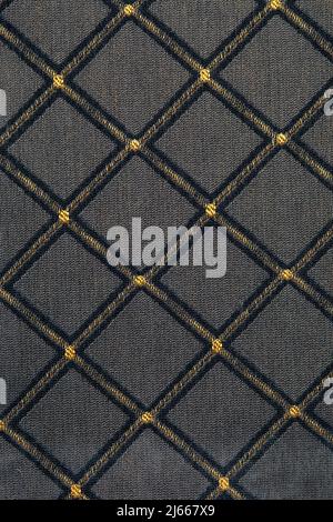 yellow-black fabric with rhombuses background for design Stock Photo