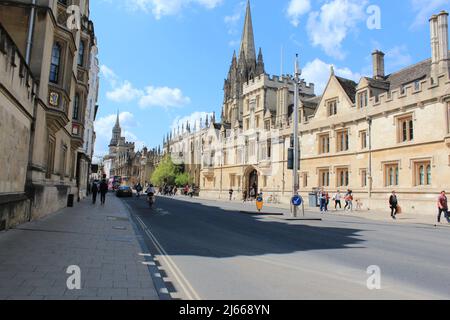 High Street in Oxford City Centre Oxfordshire Uk Stock Photo