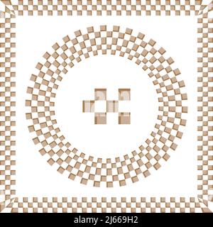 Abstract golden chess frame pattern, sport or cinema border design background Stock Vector