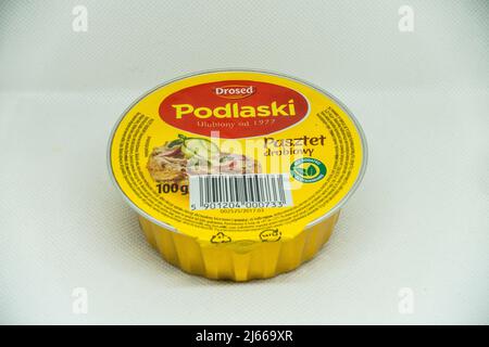 Drosed Podlaski Pasztet, Polish Chicken Pate. Stock Photo