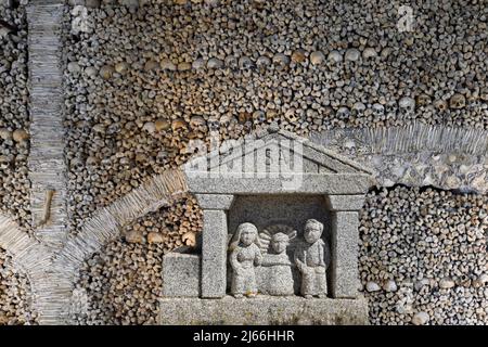 Chapel of Bones, St. Francis Church, Evora, Alentejo, Portugal Stock Photo