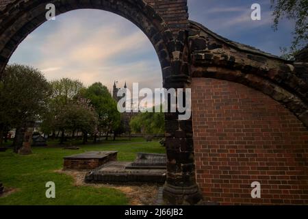 The Minster Church of St Peter ad Vincula (aka Stoke Minster) in Stoke-on-Trent, Staffordshire, UK Stock Photo