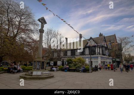 The War Memorial in the centre of Nantwich, Cheshire, UK Stock Photo