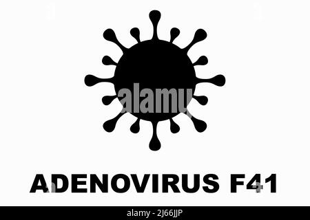 Hepatitis (Adenovirus F41). Childhood hepatitis. Adenovirus F41, main suspect in the outbreak of childhood hepatitis around the world. Viral infection Stock Photo