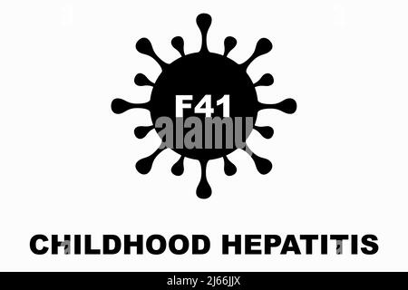 Hepatitis (Adenovirus F41). Childhood hepatitis. Adenovirus F41, main suspect in the outbreak of childhood hepatitis around the world. Viral infection Stock Photo