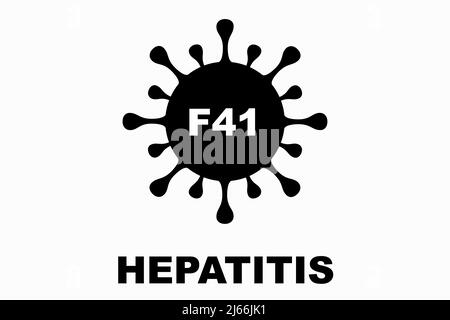 Hepatitis (Adenovirus F41). Childhood hepatitis. Adenovirus F41, main suspect in the outbreak of childhood hepatitis around the world. Viral infection Stock Photo