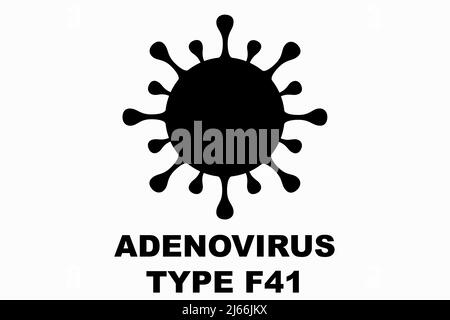 Hepatitis (Adenovirus F41). Childhood hepatitis. Adenovirus F41, main suspect in the outbreak of childhood hepatitis around the world. Viral infection Stock Photo