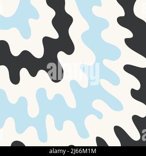 Abstract vector background, acrylic fluid art imitation. Pastel colors, liquid paint. Grey, blue and white colors. Modern template for banner, design Stock Vector