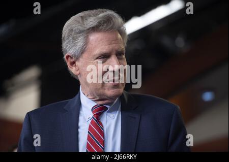 Washington, United States. 28th Apr, 2022. Sen. Frank Pallone, D-NJ, speaks during a press conference with other congressional democrats on new democratic legislative efforts to lower gas prices in America at the U.S. Capitol in Washington, DC on Thursday, April 28, 2022. Photo by Bonnie Cash/UPI Credit: UPI/Alamy Live News Stock Photo