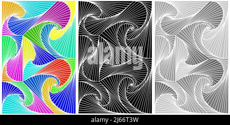 Vector image colored abstraction of twisted shapes Stock Photo