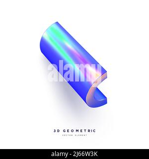 3d render realistic primitive. Stock Vector