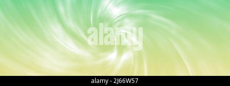 Summer green spiral vortex soft blurred abstract gradient background banner, header texture. Wide screen wallpaper. Panoramic web banner with copy spa Stock Photo
