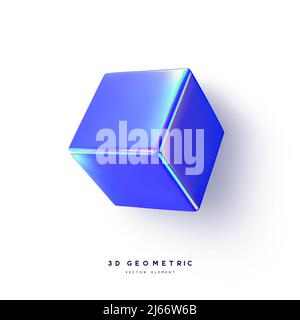 3d render realistic primitive. Stock Vector
