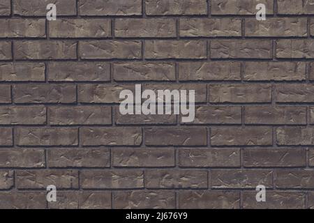 Close up of dark brown brick wall texture background. Stock Photo