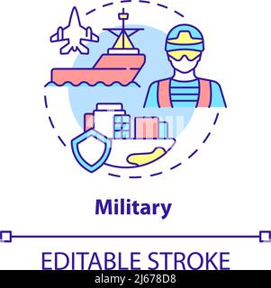 Military concept icon Stock Vector