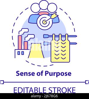 Sense of purpose concept icon Stock Vector