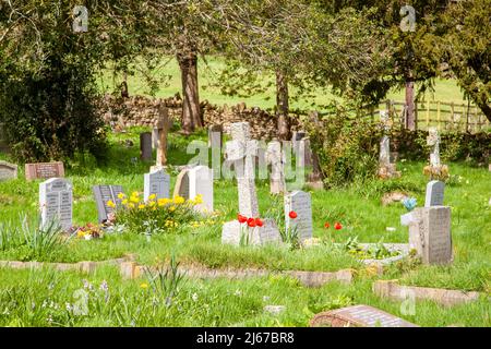 The parish church of St Barbara’s in the Worcestershire village of Ashton under Hill at the foot of the Bredon Hills Stock Photo