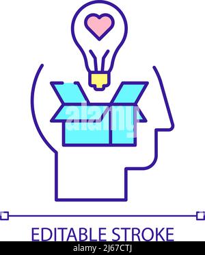 creative idea thinking and business valuable evaluation concept vector ...