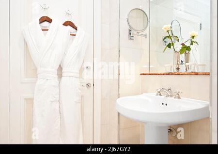 Hotel bathroom Stock Photo