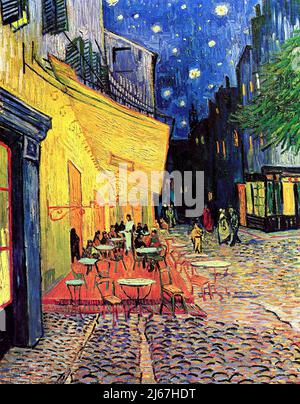 Café Terrace at Night, also known as The Cafe Terrace on the Place du Forum.  Vincent van Gogh. 1888. Stock Photo