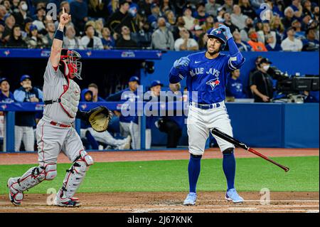 Toronto, Canada. 28th Apr, 2022. Toronto Blue Jays left fielder