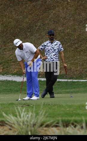 Carabobo, Venezuela. 28th Apr, 2022. April 27, 2022, Valencia, Carabobo, Venezuela: APRIL 27, 2022. XXXVIII Venezuela Open Golf Championship, Toyota Cup, with the participation of professional golfers from Venezuela (residents in the country and abroad), Colombia and Mexico, is held at the facilities of the Guataparo Country Club in the city of Valencia, Carabobo state. Photo: Juan Carlos Hernandez (Credit Image: © Juan Carlos Hernandez/ZUMA Press Wire) Credit: ZUMA Press, Inc./Alamy Live News Stock Photo
