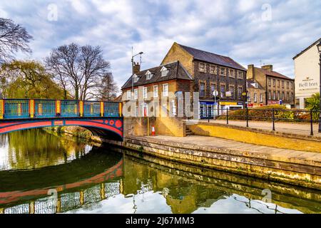 Bridge over Little Ouse River in Thetford, Norfolk, UK Stock Photo